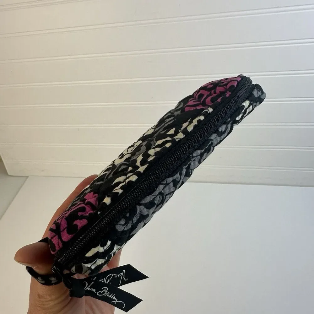 VERA BRADLEY Canterberry Magenta Small Cosmetic Travel Makeup Toiletry Bag